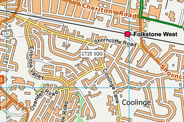 CT20 3QG map - OS VectorMap District (Ordnance Survey)