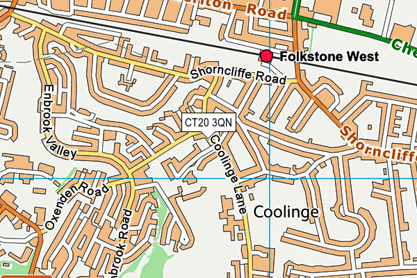 CT20 3QN map - OS VectorMap District (Ordnance Survey)