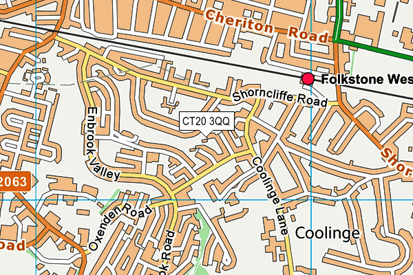 CT20 3QQ map - OS VectorMap District (Ordnance Survey)