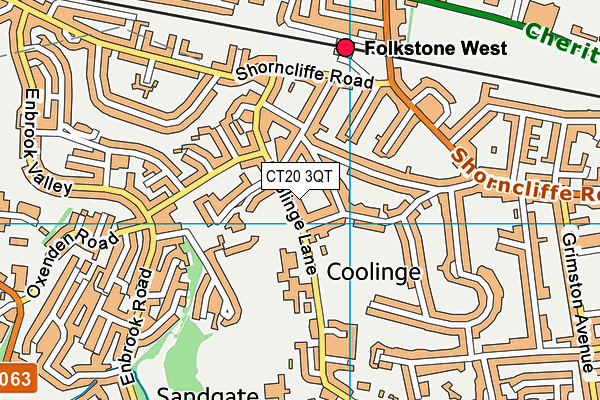 CT20 3QT map - OS VectorMap District (Ordnance Survey)