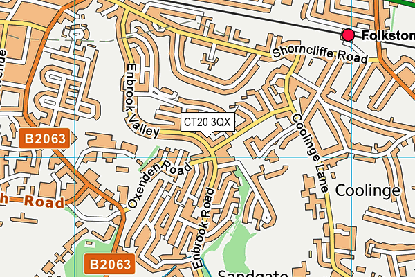 CT20 3QX map - OS VectorMap District (Ordnance Survey)