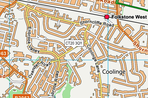 CT20 3QY map - OS VectorMap District (Ordnance Survey)