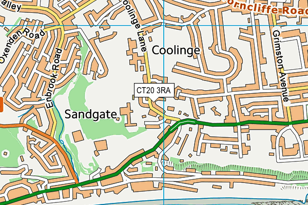 CT20 3RA map - OS VectorMap District (Ordnance Survey)