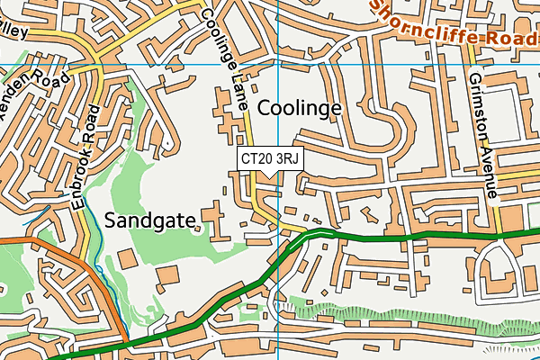 CT20 3RJ map - OS VectorMap District (Ordnance Survey)