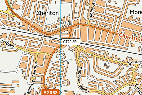 CT20 3RL map - OS VectorMap District (Ordnance Survey)