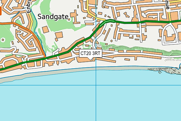 CT20 3RT map - OS VectorMap District (Ordnance Survey)