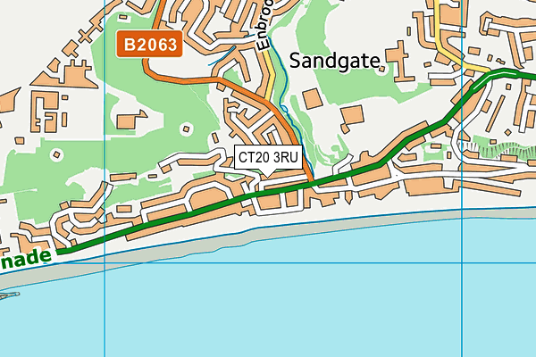 CT20 3RU map - OS VectorMap District (Ordnance Survey)