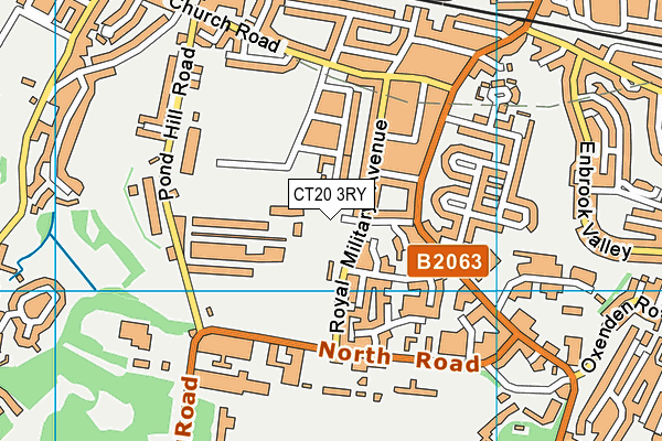 CT20 3RY map - OS VectorMap District (Ordnance Survey)