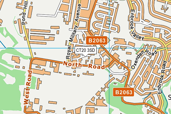 CT20 3SD map - OS VectorMap District (Ordnance Survey)