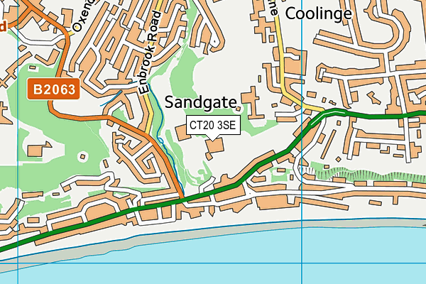 CT20 3SE map - OS VectorMap District (Ordnance Survey)