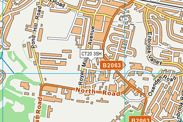 CT20 3SH map - OS VectorMap District (Ordnance Survey)