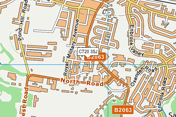 CT20 3SJ map - OS VectorMap District (Ordnance Survey)