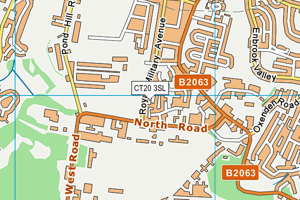 CT20 3SL map - OS VectorMap District (Ordnance Survey)