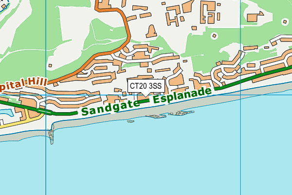 CT20 3SS map - OS VectorMap District (Ordnance Survey)