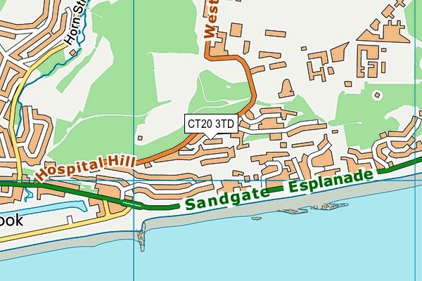 CT20 3TD map - OS VectorMap District (Ordnance Survey)