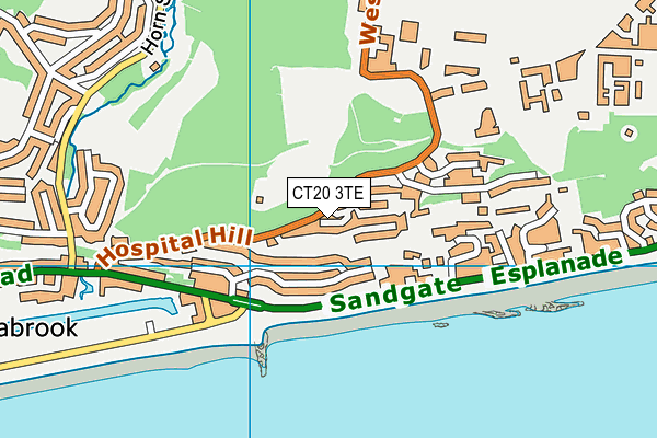 CT20 3TE map - OS VectorMap District (Ordnance Survey)