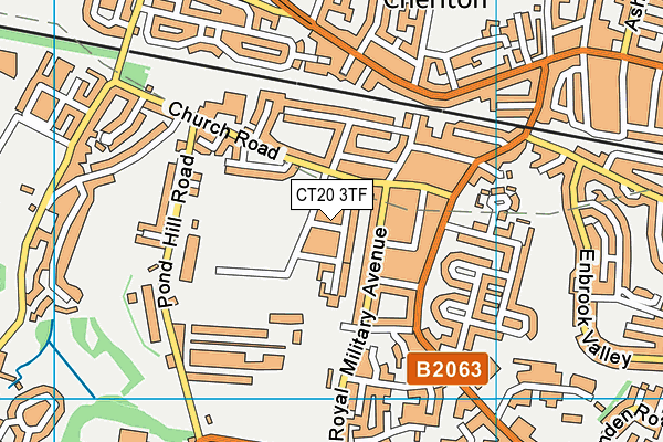 CT20 3TF map - OS VectorMap District (Ordnance Survey)