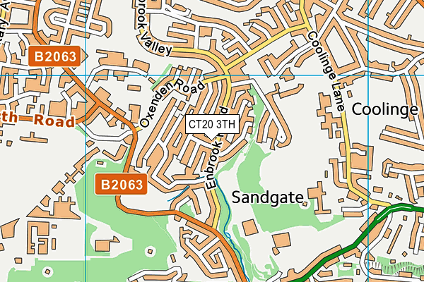 CT20 3TH map - OS VectorMap District (Ordnance Survey)