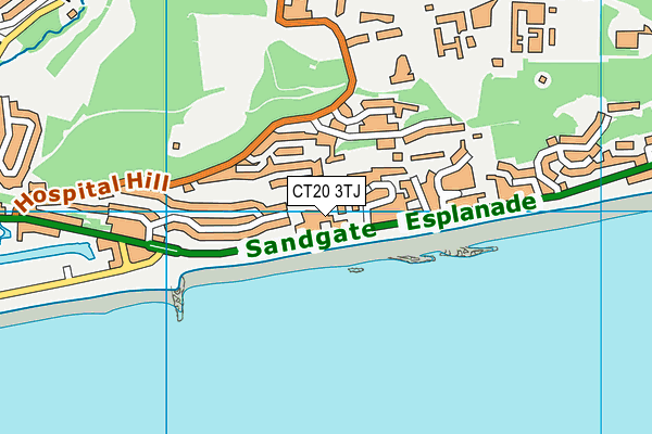 CT20 3TJ map - OS VectorMap District (Ordnance Survey)