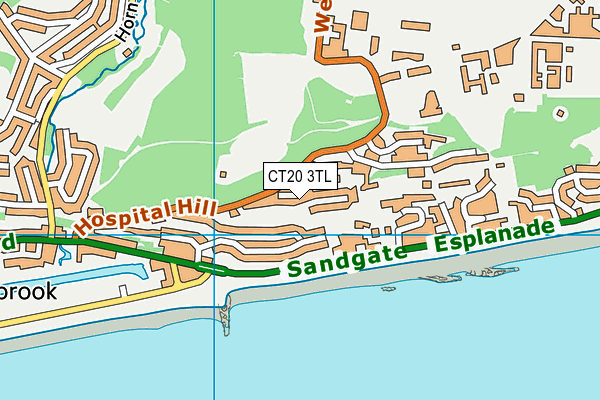 CT20 3TL map - OS VectorMap District (Ordnance Survey)