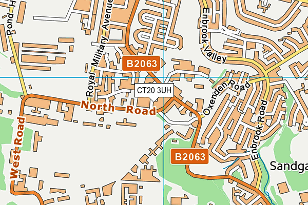 CT20 3UH map - OS VectorMap District (Ordnance Survey)
