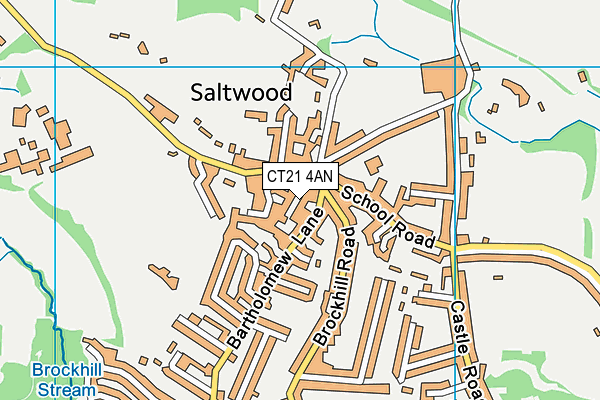 CT21 4AN map - OS VectorMap District (Ordnance Survey)