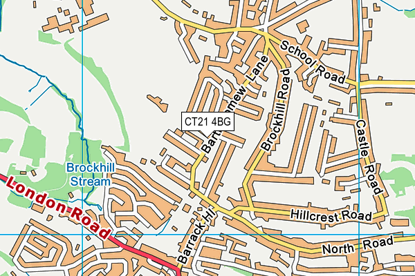 CT21 4BG map - OS VectorMap District (Ordnance Survey)