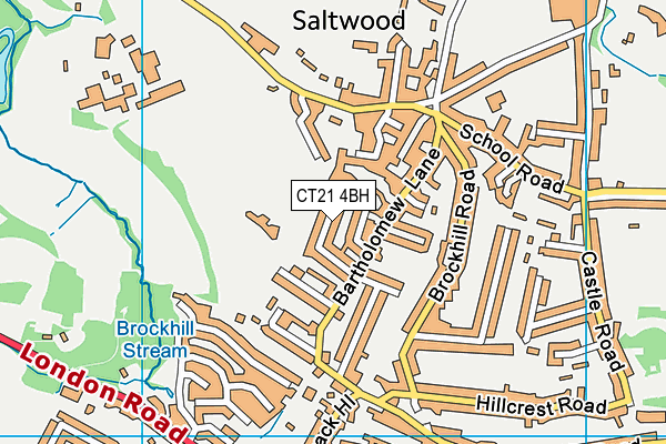 CT21 4BH map - OS VectorMap District (Ordnance Survey)