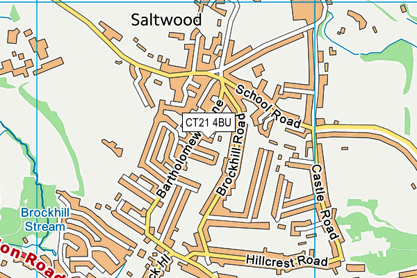 CT21 4BU map - OS VectorMap District (Ordnance Survey)