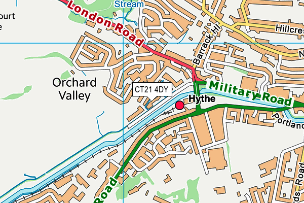 CT21 4DY map - OS VectorMap District (Ordnance Survey)