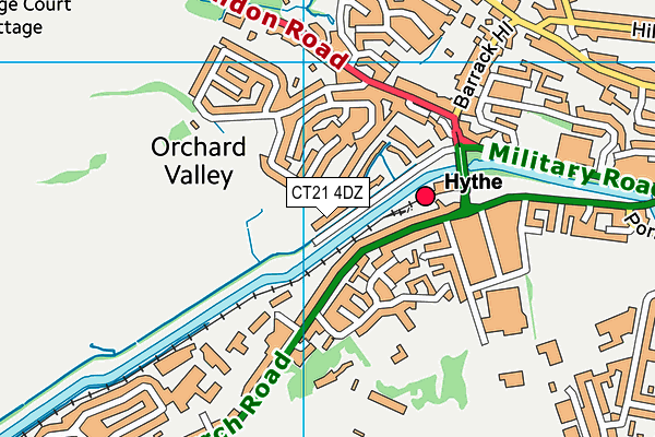 CT21 4DZ map - OS VectorMap District (Ordnance Survey)