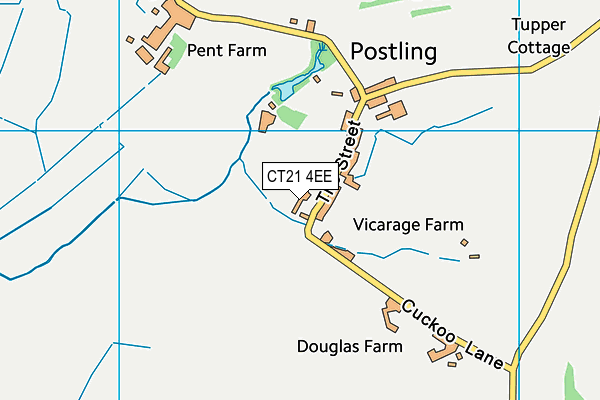 CT21 4EE map - OS VectorMap District (Ordnance Survey)