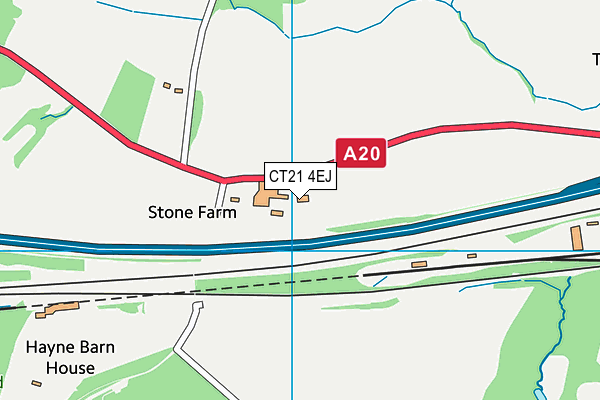 CT21 4EJ map - OS VectorMap District (Ordnance Survey)