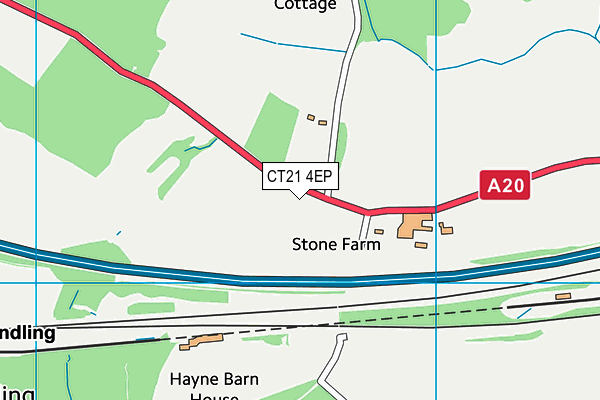 CT21 4EP map - OS VectorMap District (Ordnance Survey)
