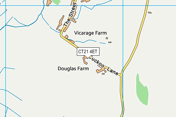 CT21 4ET map - OS VectorMap District (Ordnance Survey)