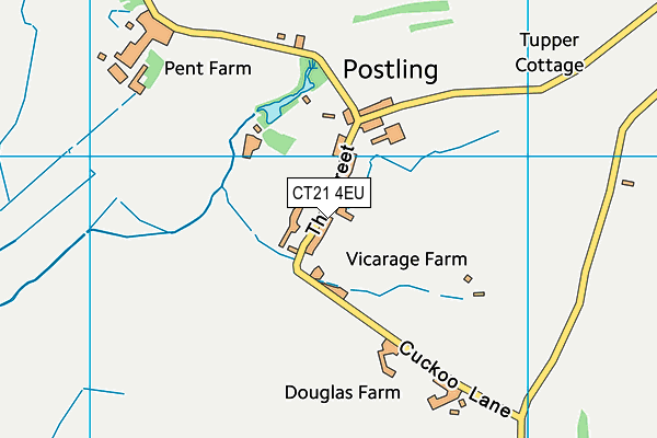 CT21 4EU map - OS VectorMap District (Ordnance Survey)