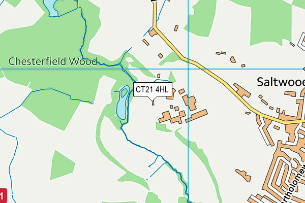 CT21 4HL map - OS VectorMap District (Ordnance Survey)