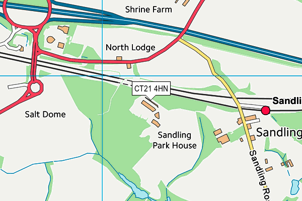 CT21 4HN map - OS VectorMap District (Ordnance Survey)