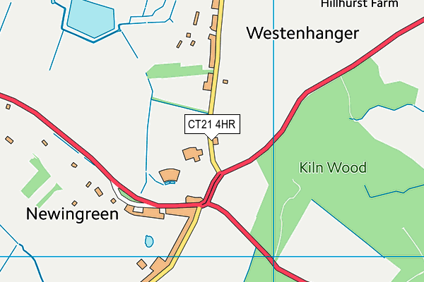 CT21 4HR map - OS VectorMap District (Ordnance Survey)