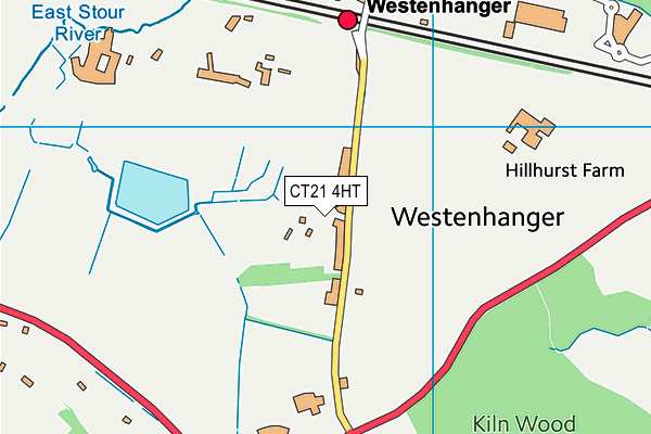 CT21 4HT map - OS VectorMap District (Ordnance Survey)