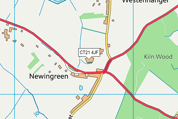 CT21 4JF map - OS VectorMap District (Ordnance Survey)