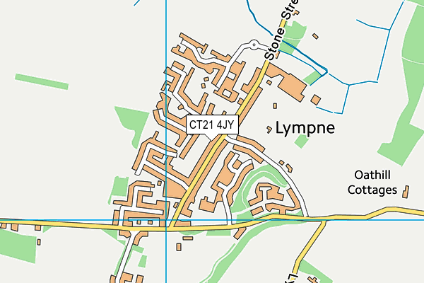 CT21 4JY map - OS VectorMap District (Ordnance Survey)
