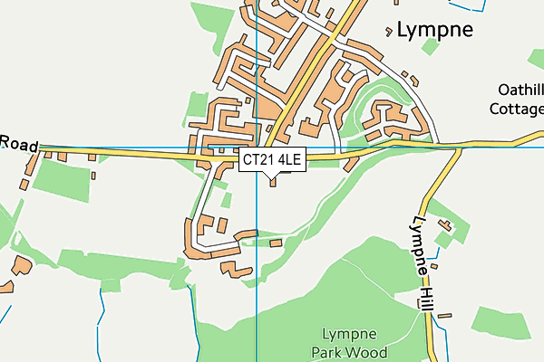 Lympne Village Hall And Playing Field map (CT21 4LE) - OS VectorMap District (Ordnance Survey)