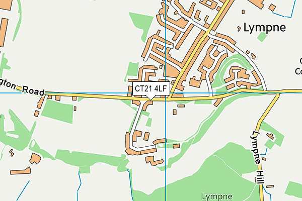 CT21 4LF map - OS VectorMap District (Ordnance Survey)