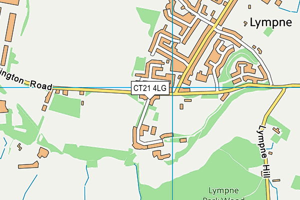 CT21 4LG map - OS VectorMap District (Ordnance Survey)