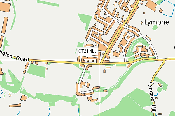 CT21 4LJ map - OS VectorMap District (Ordnance Survey)