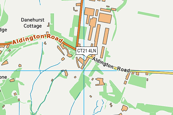 CT21 4LN map - OS VectorMap District (Ordnance Survey)