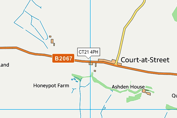 CT21 4PH map - OS VectorMap District (Ordnance Survey)