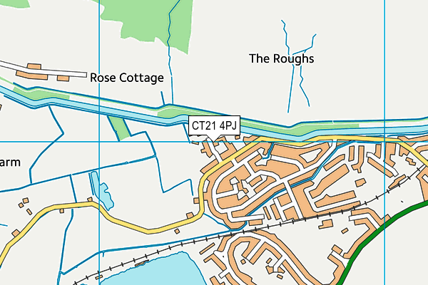 CT21 4PJ map - OS VectorMap District (Ordnance Survey)