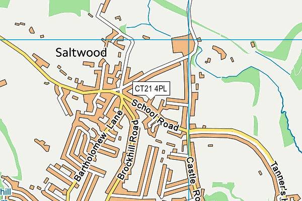 CT21 4PL map - OS VectorMap District (Ordnance Survey)